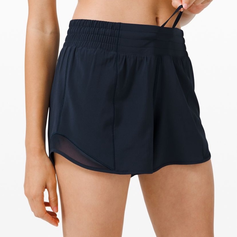 Lululemon hotty hot high rise navy shorts